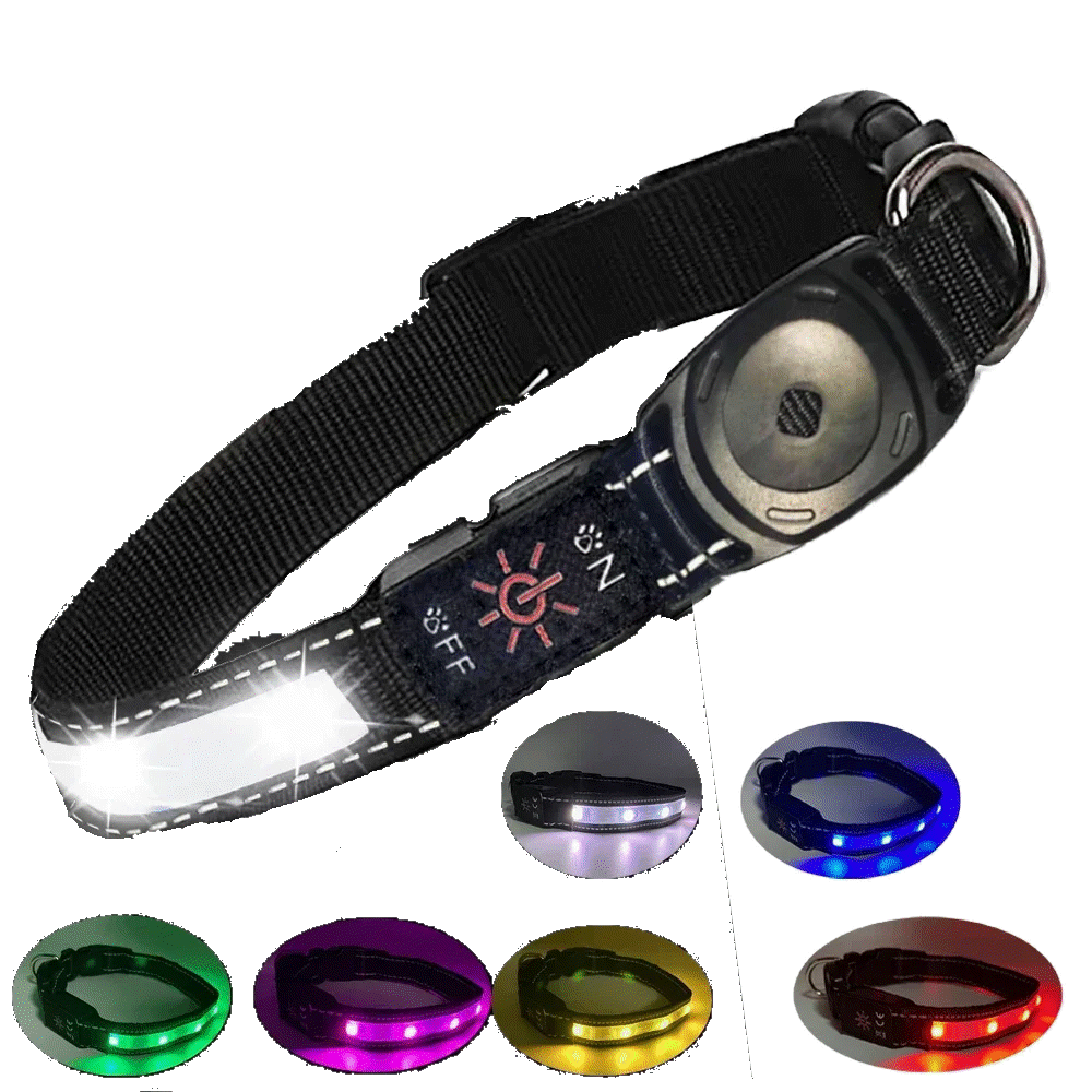 True Blue Pets Waterproof LED Dog Collar - Multi-Colour