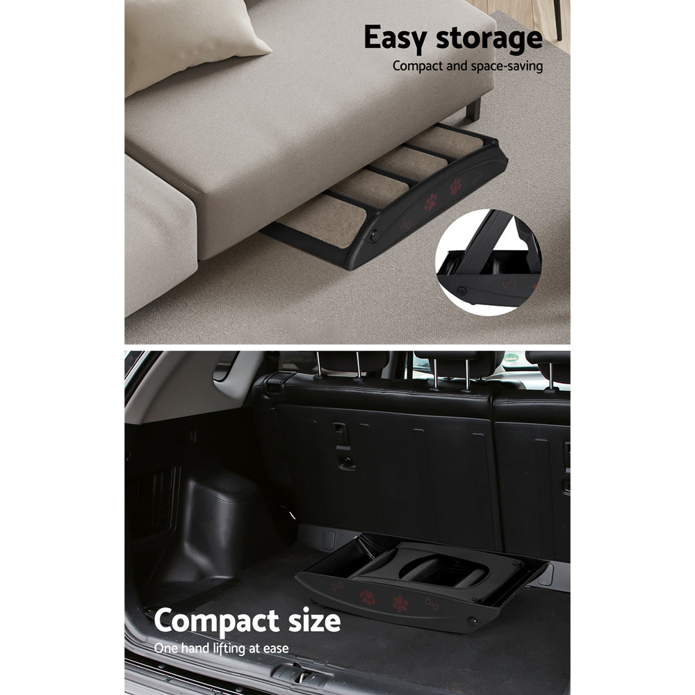 Pet Stairs Ladder Portable Foldable Black