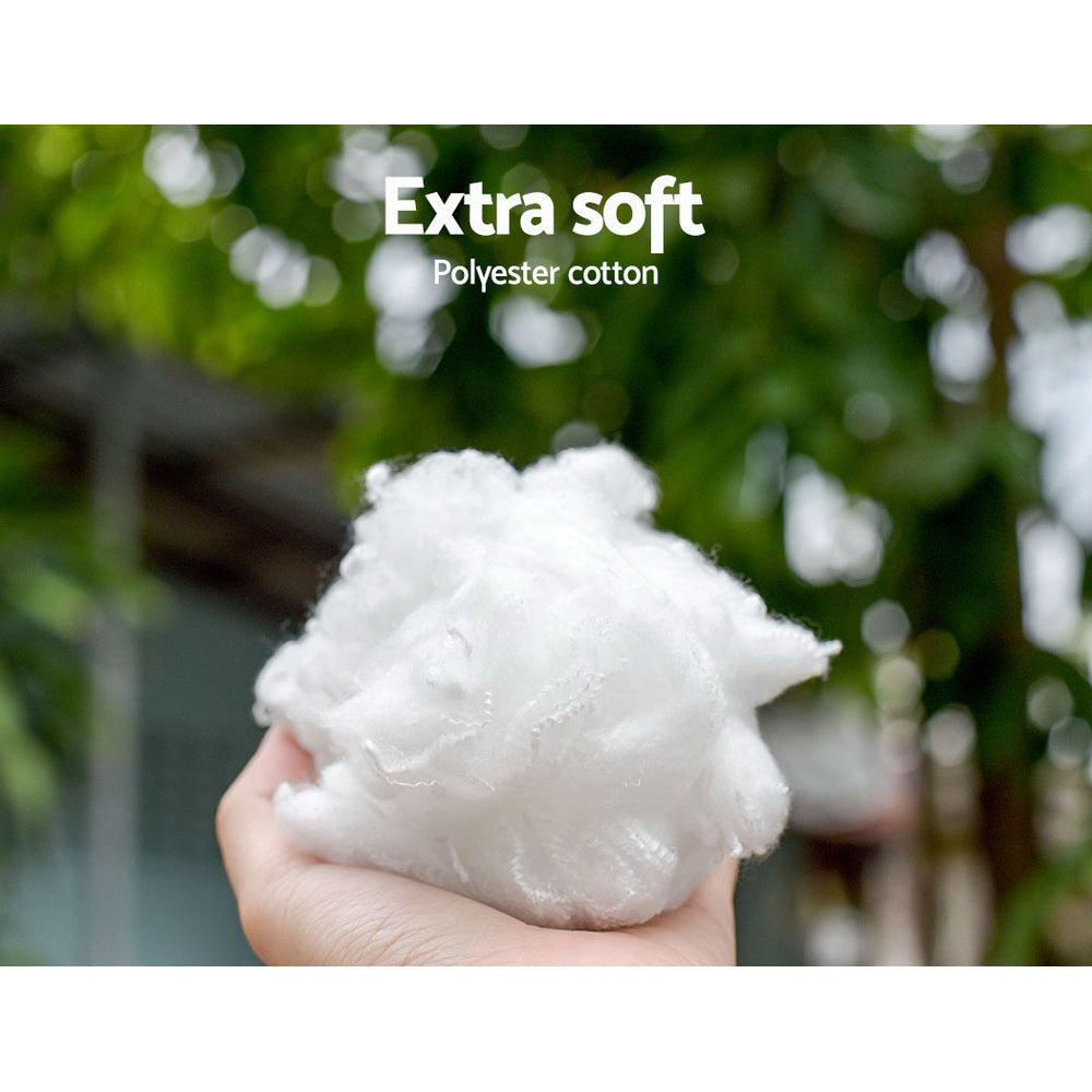 True Blue Pets Large Calming Plush Dog and Cat Bed - White with Brown Accents