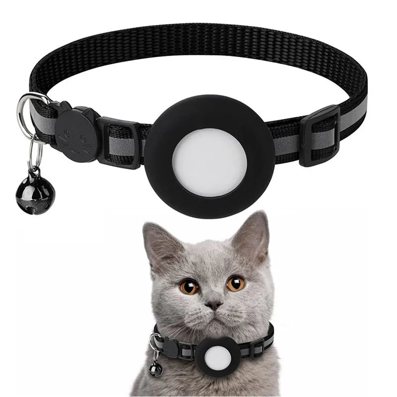 True Blue Pets Reflective Waterproof Cat Collar - Black