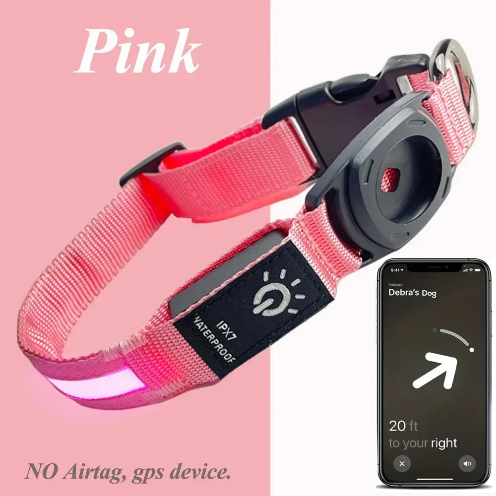 True Blue Pets Waterproof LED Dog Collar - Pink