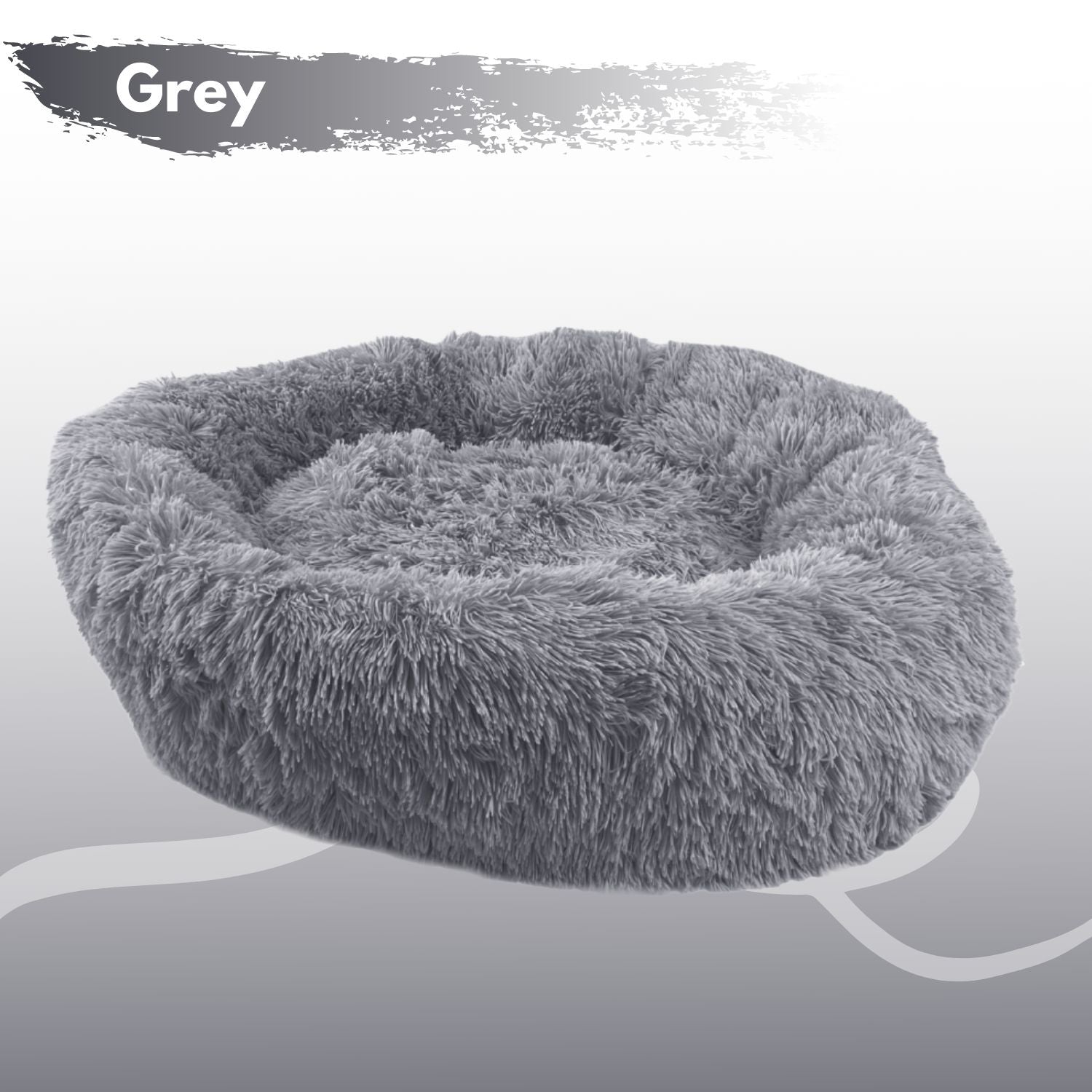 True Blue Pets Luxurious Plush Pet Bed 60cm in Elegant Grey