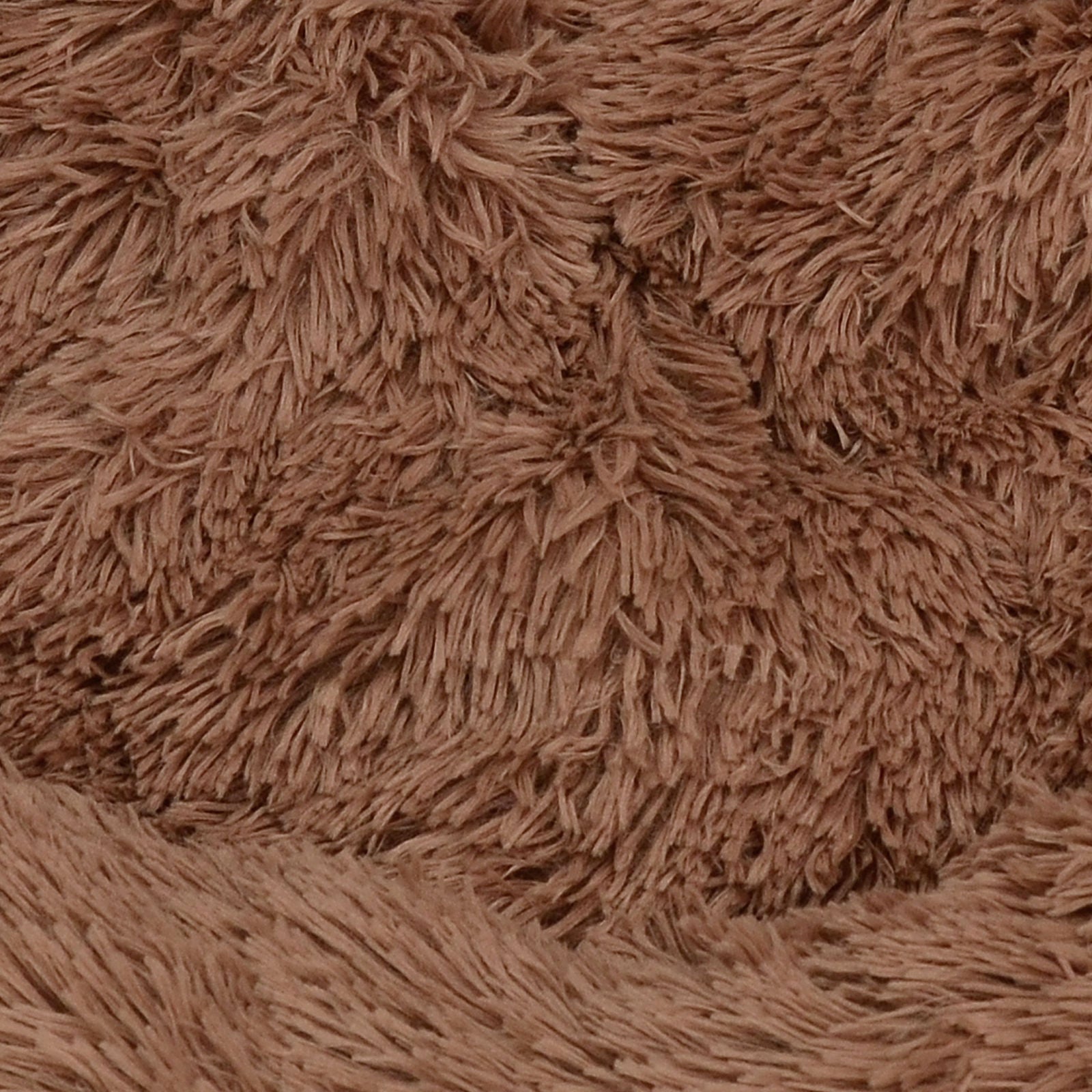 True Blue Pets Luxurious Warm Plush Round Dog Bed - XL 100cm in Light Coffee