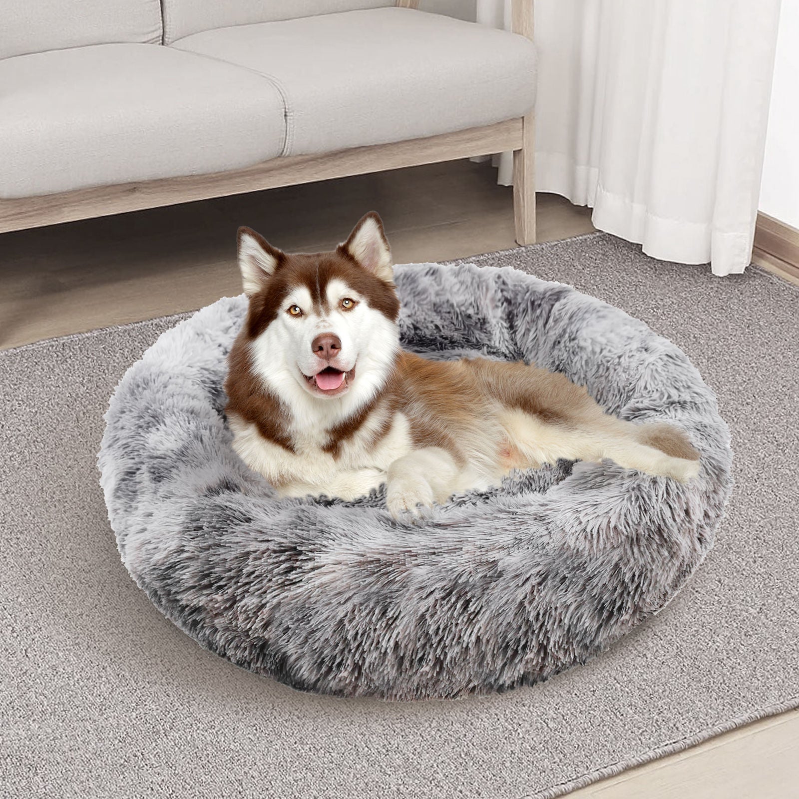 True Blue Pets Extra Large Calming Pet Bed - Luxurious Round Sleep Sanctuary