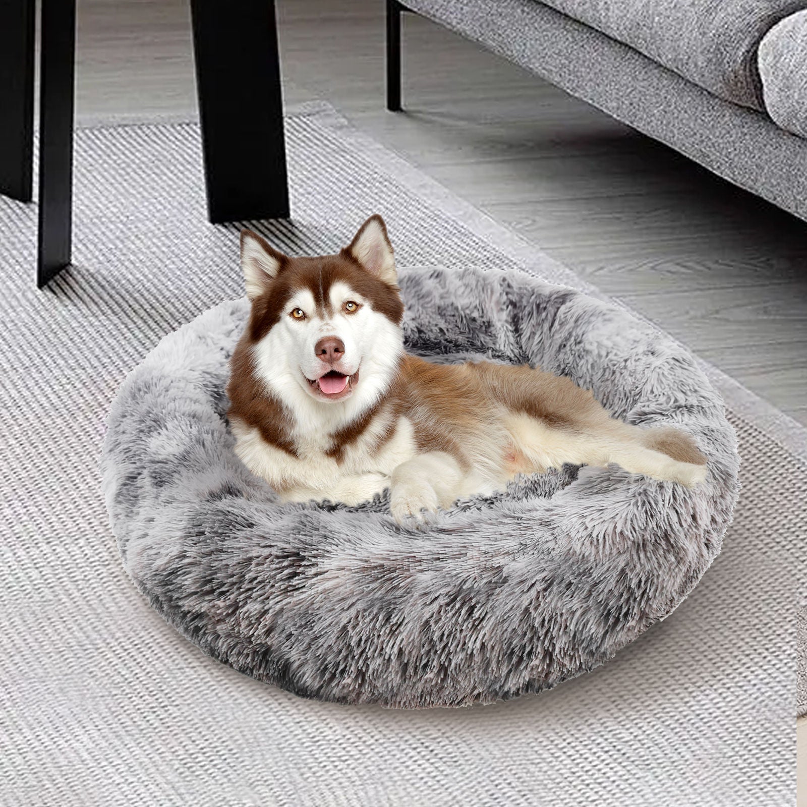 True Blue Pets Extra Large Calming Pet Bed - Luxurious Round Sleep Sanctuary