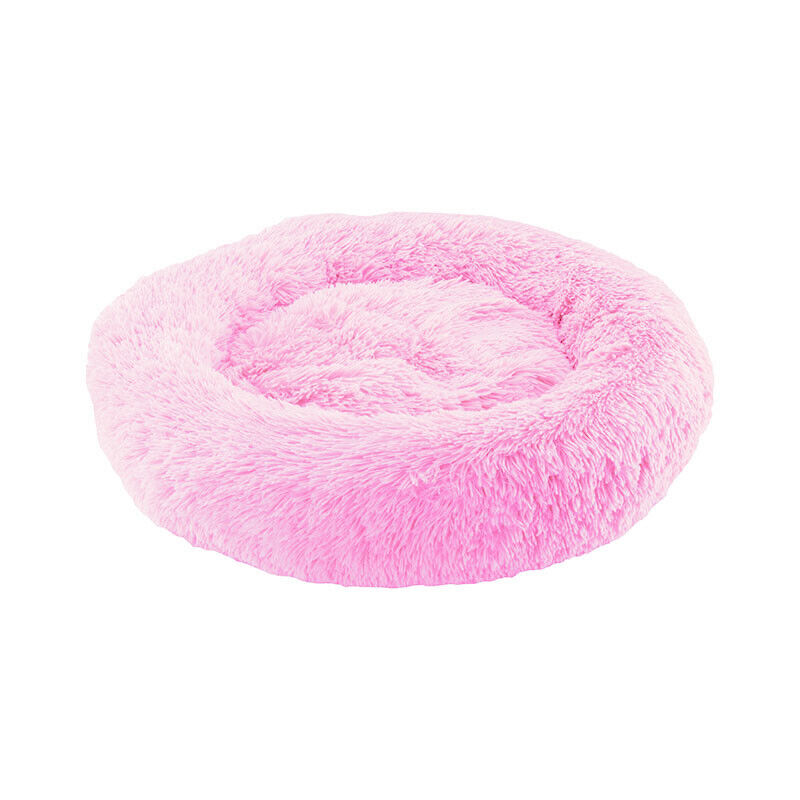 PawfectFriend Luxurious Plush Calming Bed for Dogs and Cats - 80cm Pink