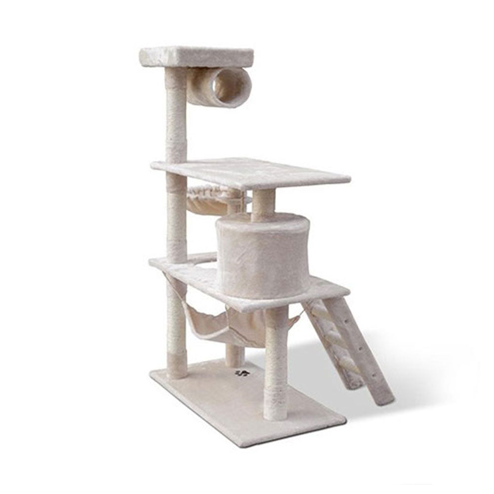 158cm Cat Tree Scratching Post Toy House Furniture Multilevel - beige