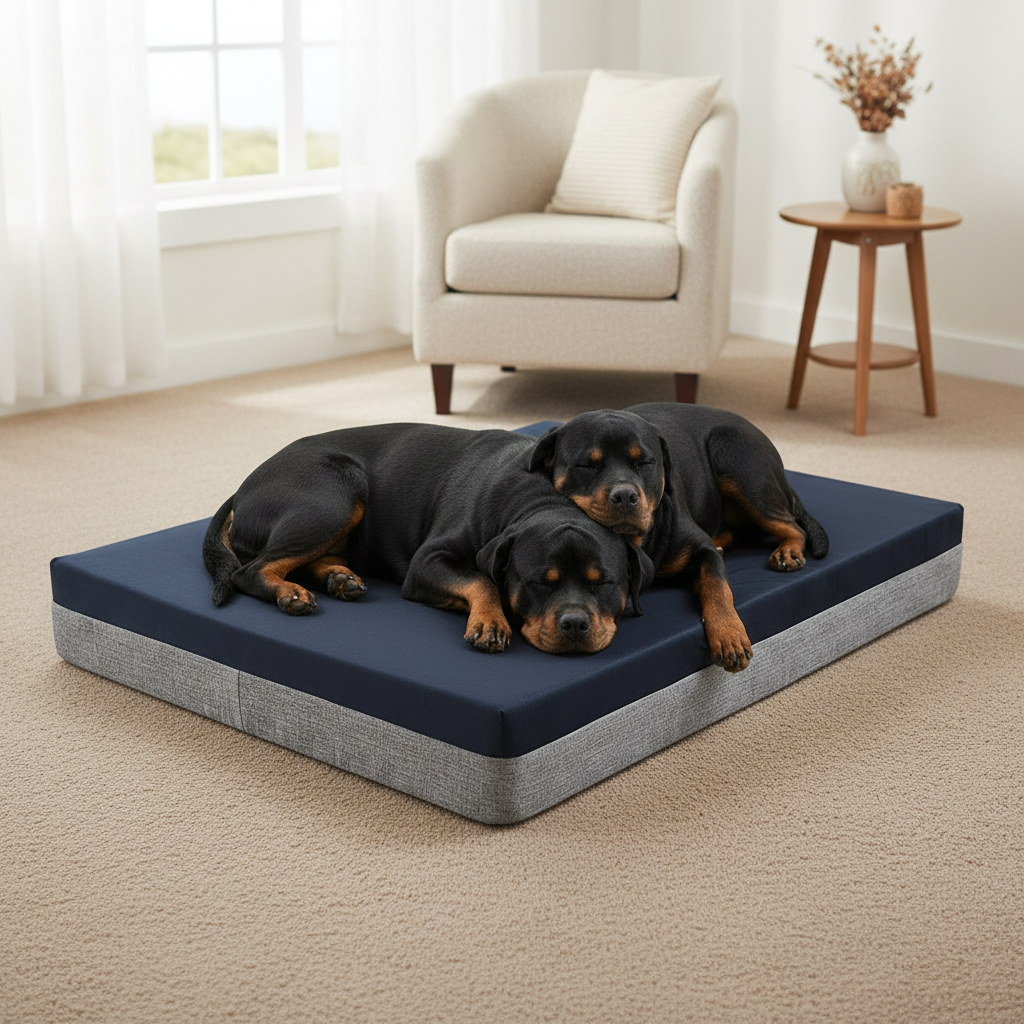 Palermo Luxury 15CM Thick Orthopedic Memory Foam Dog Bed for Extra-Large Dogs