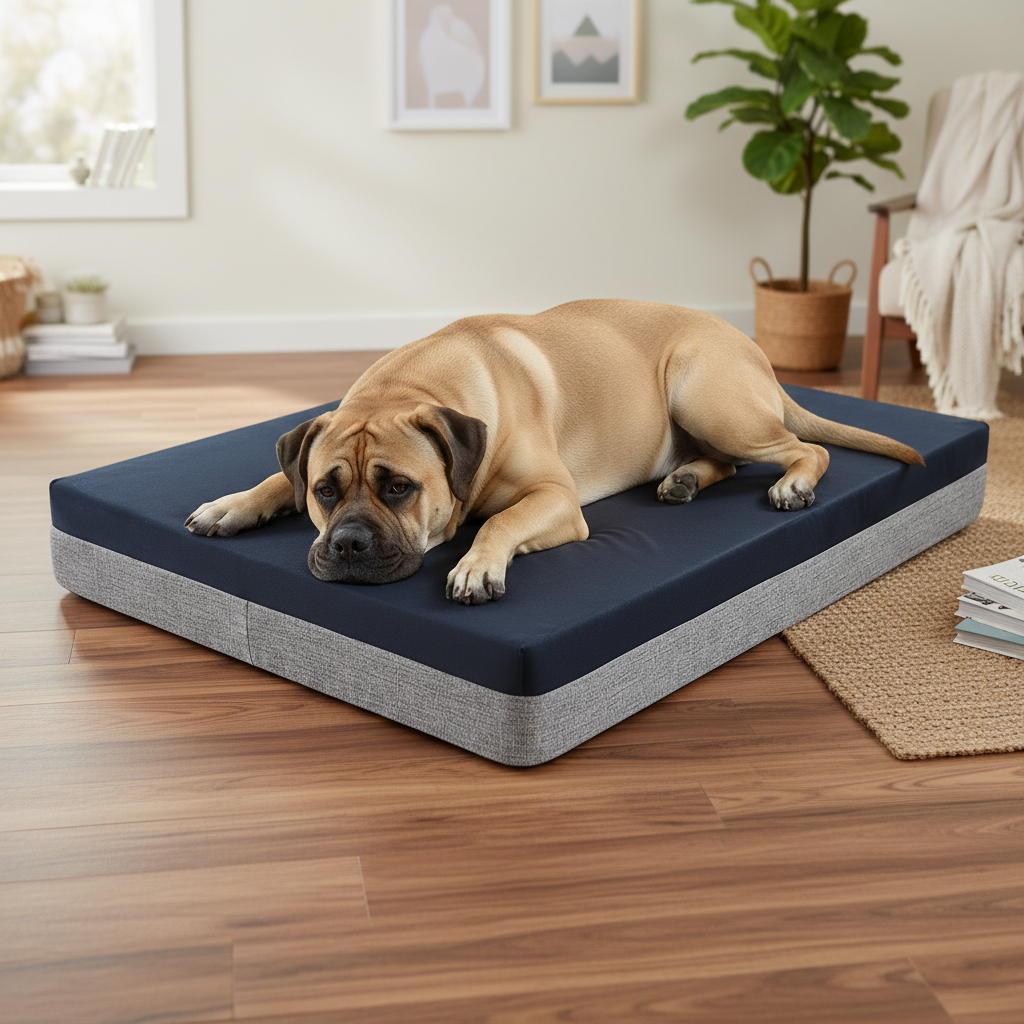 Palermo Luxury 15CM Thick Orthopedic Memory Foam Dog Bed for Extra-Large Dogs