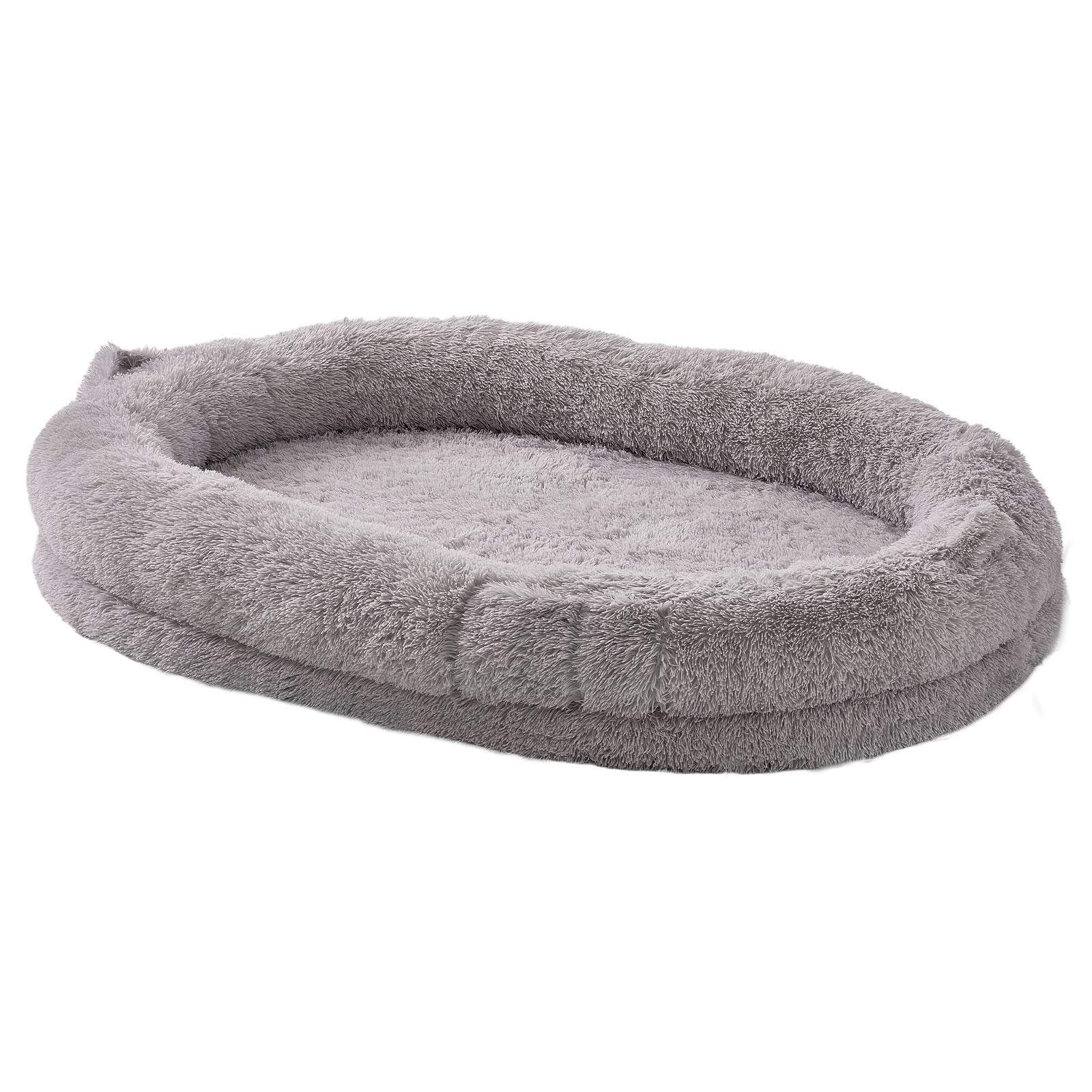 True Blue Pets Luxurious Human Dog Bed - Cozy Washable PV Velvet Retreat for You & Your Furry Friend